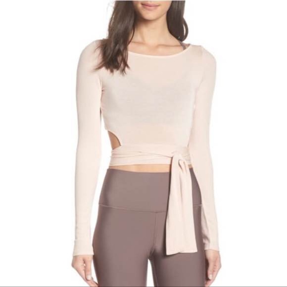 ALO Yoga Tops - ALO Yoga barre wrap top light pink